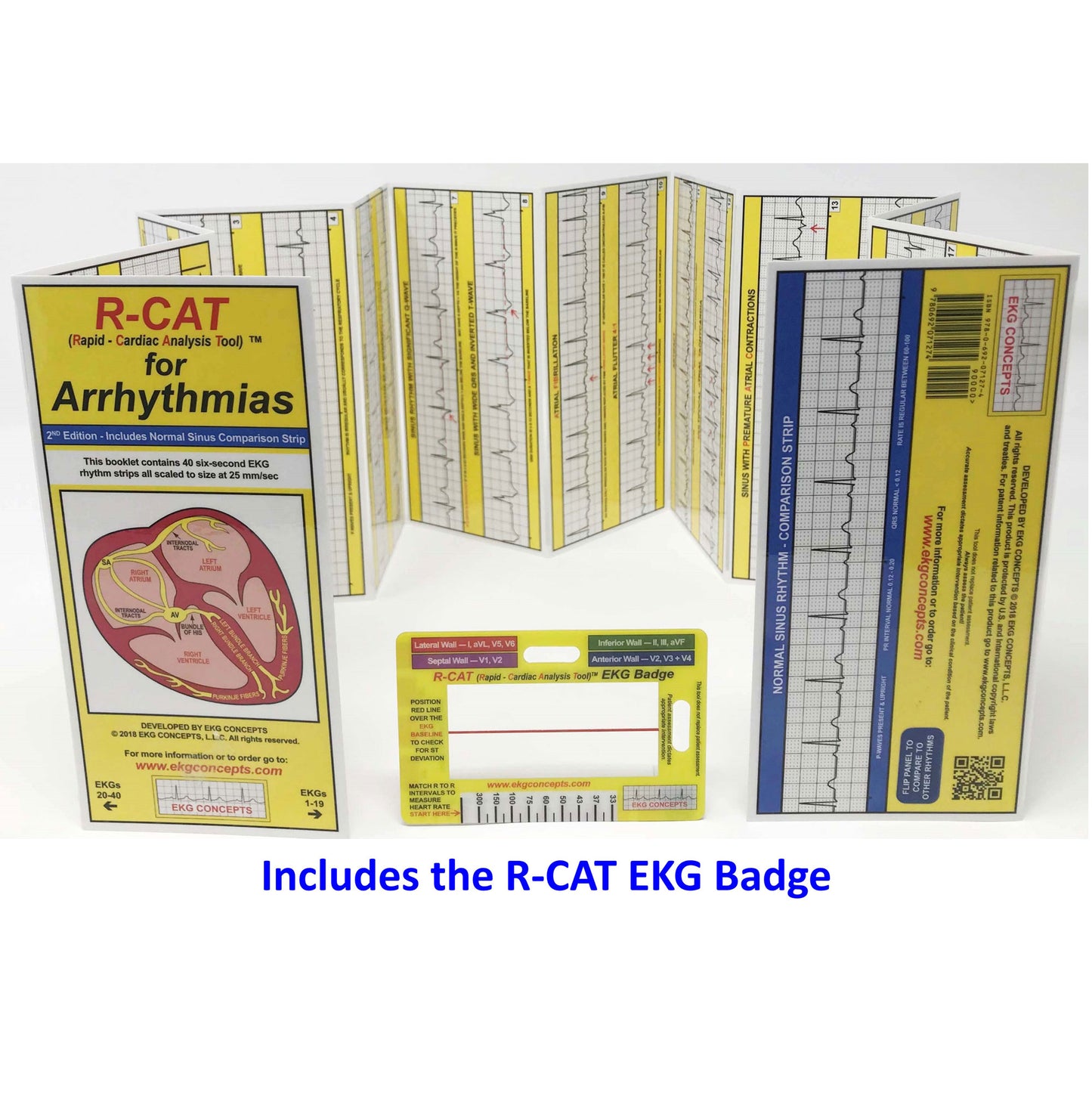 Pocket R-CAT for Arrhythmias + EKG Badge - #3250